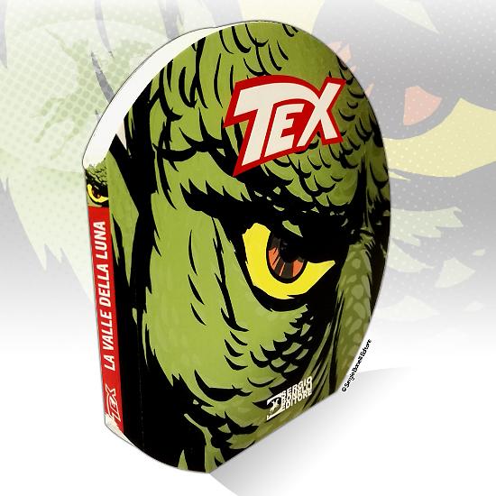 La particolare forma dell'albo speciale "Tex. La valle della Luna".