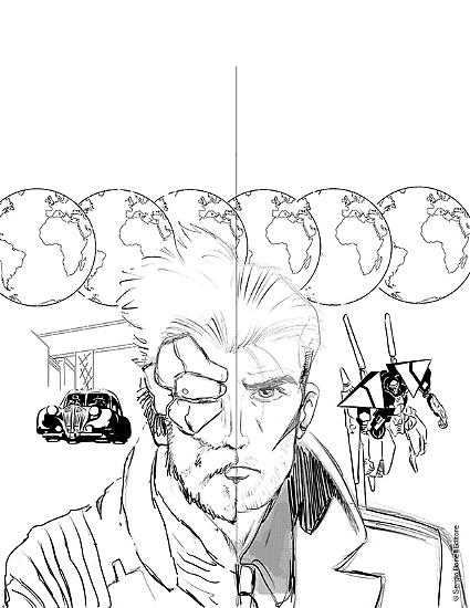 Concettualizzazione della copertina variant di "Nathan Never: Generazioni" n.1