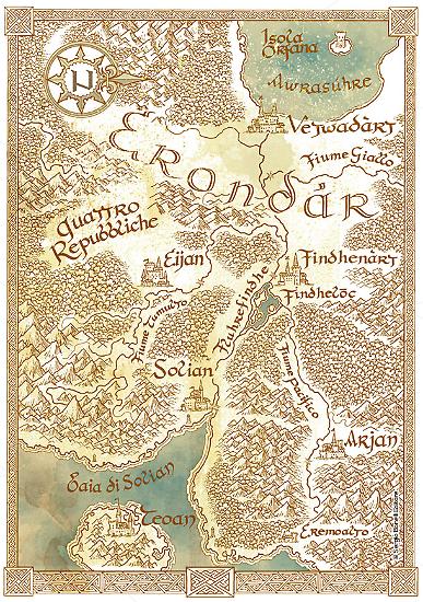 Una pagina dell'Atlante di Dragonero