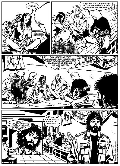 Una tavola di "Cani sciolti. Sessantotto". Testi di Gianfranco Manfredi, disegni di Luca Casalanguida.