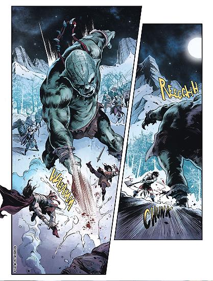 Una tavola dello Speciale Dragonero 05 - disegni di Gianluca Gugliotta, colori di Piki Hamilton
