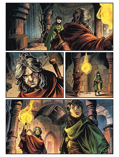 Una tavola dello Speciale Dragonero 05 - disegni di Gianluca Gugliotta, colori di Piki Hamilton