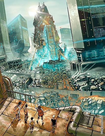 Una vignetta di Luca Genovese da "A proposito del futuro" Speciale Orfani n.1. Colori di Luca Saponti.