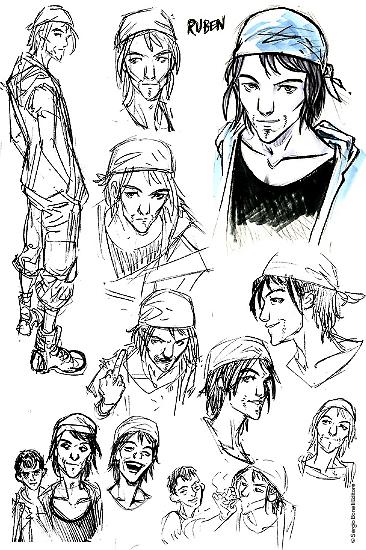 Uno studio dei personaggi di Luca Genovese per "A proposito del futuro", Speciale Orfani n.1.
