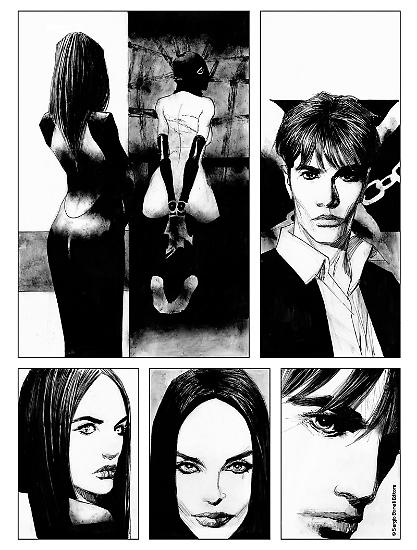 Una tavola di Corrado Roi da "Profondo nero", Dylan Dog n. 383. Testi di Dario Argento e Stefano Piani.