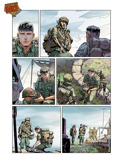 Una tavola di Mister No Revolution, soggetto e sceneggiatura di Michele Masiero, disegni di Matteo Cremona, colori di Luca Saponti