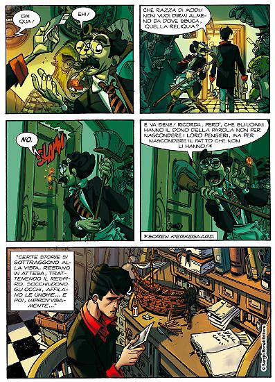 Una tavola di Giovanni Rigano su testi di Bruno Enna per Dylan Dog Color Fest n.26.