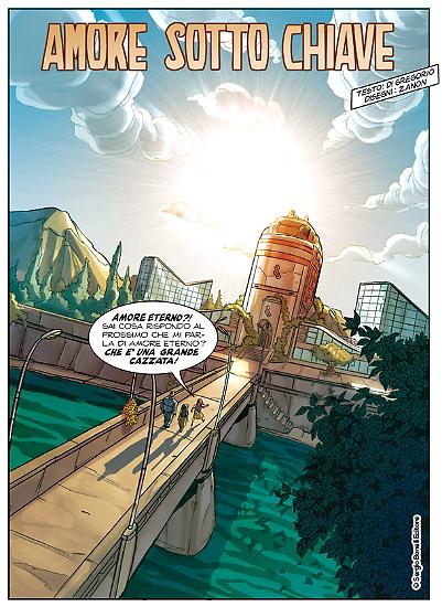 Una tavola di Alberto Zanon su testi di Giovanni Di Gregorio per Dylan Dog Color Fest n.26.