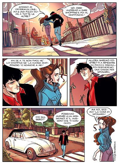 Una tavola di Alberto Zanon su testi di Giovanni Di Gregorio per Dylan Dog Color Fest n.26.