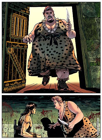 Una tavola di Max Bertolini da "Nel tempo e nello spazio", Speciale Brendon n.16. Testi di Claudio Chiaverotti.