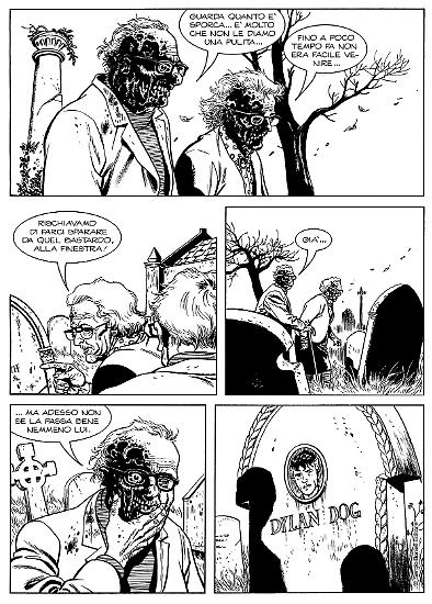 Una tavola di Giampiero Casertano da "Nel nome del figlio", Speciale Dylan Dog n.32. Testi di Alessandro Bilotta.