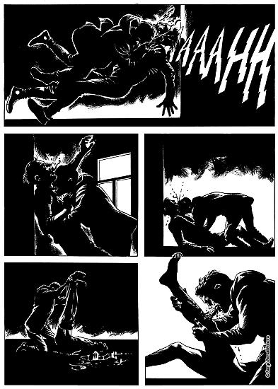 Una tavola di Giampiero Casertano da "Nel nome del figlio", Speciale Dylan Dog n.32. Testi di Alessandro Bilotta.