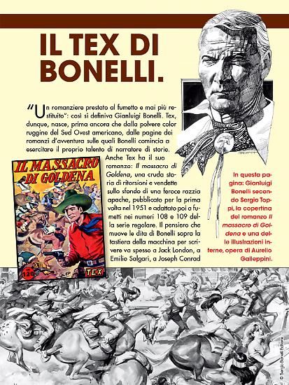 Una pagina di Tex Magazine 70 anni.