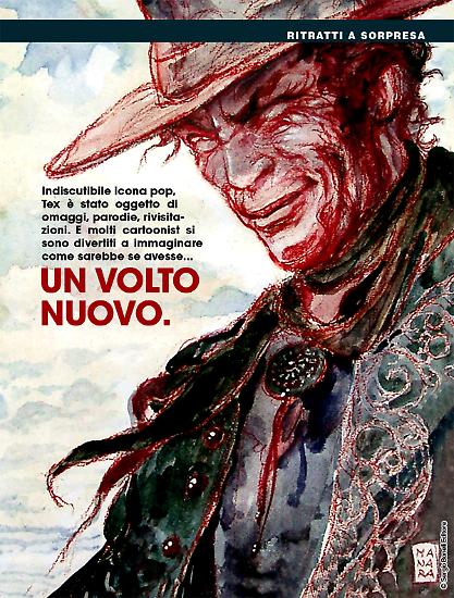 Una pagina di Tex Magazine 70 anni.
