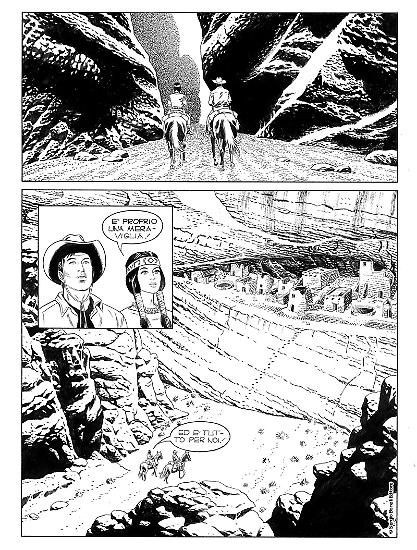 Una tavola di Fabio Civitelli da "Il segreto di Lilth". Testi di Mauro Boselli.