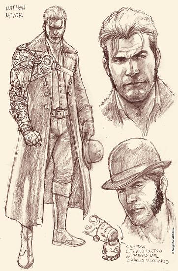 Studi di Rosario Raho per Nathan Never Generazioni 5 "L'era delle chimere".