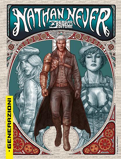 La copertina di Nathan Never Generazioni 5 "L'era delle chiemere", dal 27 settembre in edicola, fumetteria e shop.sergiobonelli.it