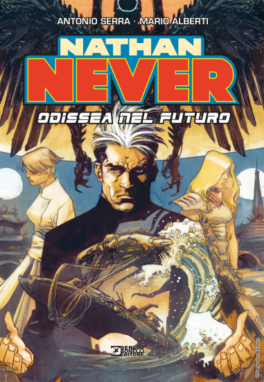 La copertina di "Nathan Never. Odissea nel futuro", realizzata da Mario Alberti.