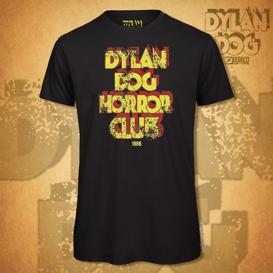 La T-shirt con l'inconfondibile logo del Dylan Dog Horror Club.