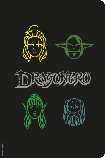 La copertina del taccuino di Dragonero.