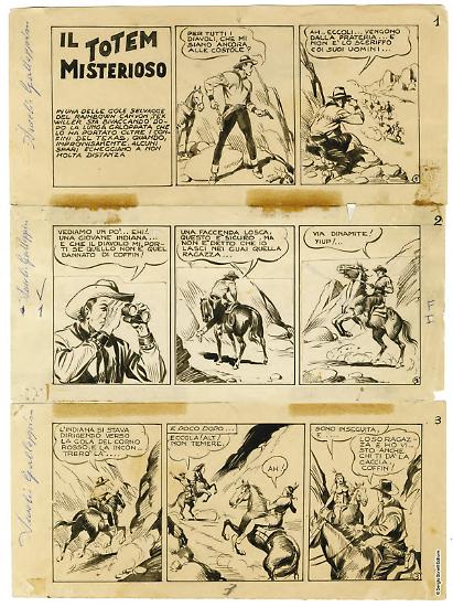 Una pagina di "Tex. 70 anni di un mito".