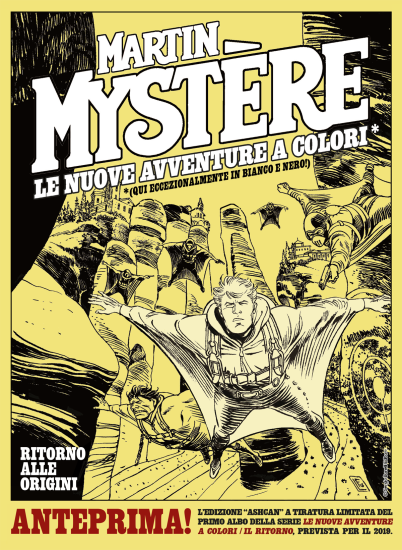 La copertina di Martin Mystère Le Nuove Avventure a Colori in Bianco e Nero "Ritorno alle origini"