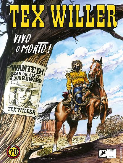 La copertina dell'edizione regolare di Tex Willer n.1, realizzata da Maurizio Dotti