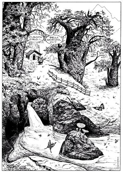 Una tavola tratta da "Sognare, forse morire", testi di Giancarlo Berardi e Maurizio Mantero, disegni di Laura Zuccheri.