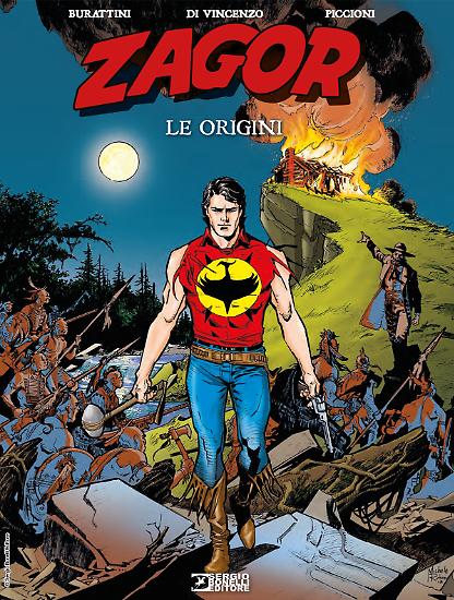 La copertina del volume "Zagor. Le Origini", realizzata da Michele Rubini.