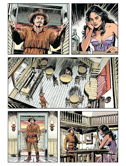 Tavola tratta da"Golden Queen", testi di Luca Barbieri, disegni di Andrea Venturi, colori di Oscar Celestini.