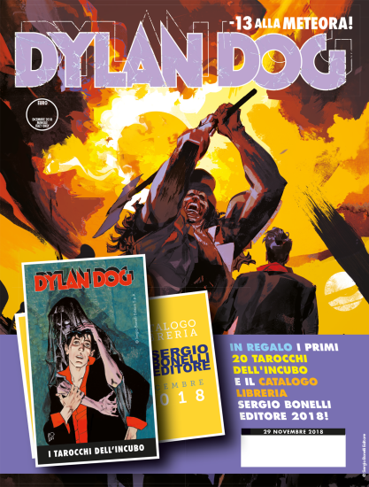 La sovracoperta di Dylan Dog 387 "Che regni il caos", dal 29 novembre in edicola e, successivamente, in fumetteria e shop.sergiobonelli.it