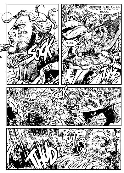 Una tavola di Vincenzo Riccardi da "Il potere e la gloria", Dragonero n. 68. Testi di Gabriella Contu.