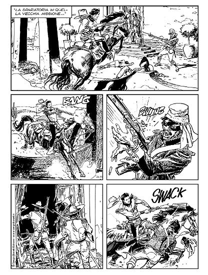 Anteprima Tex 2019 - tavola di Tex Willer, realizzata da Bruno Brindisi.