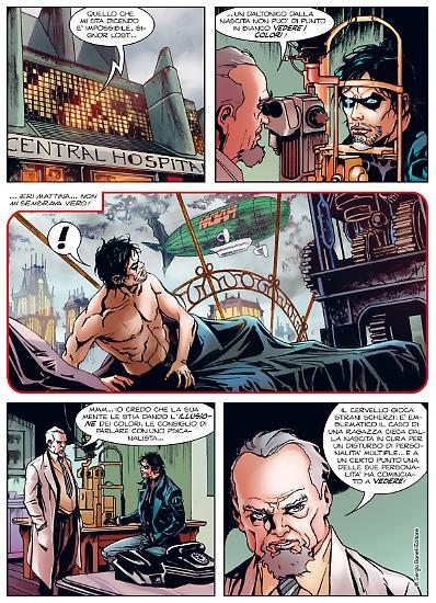 Una tavola realizzata da Giovanni Talami, con i colori di Arancia Studio, in anteprima dal numero 1 di Morgan Lost Black Novels