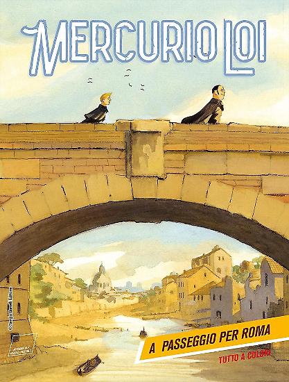 La copertina di Manuele Fior per "A passeggio per Roma", Mercurio Loi n.6.