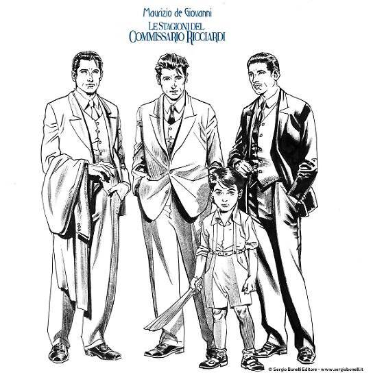 Le quattro età di Ricciardi nello studio realizzato da Daniele Bigliardo