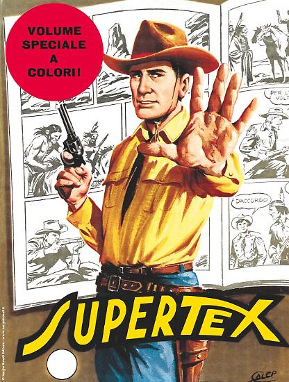 La copertina di Tex 100 "Supertex", realizzata da Aurelio Galleppini
