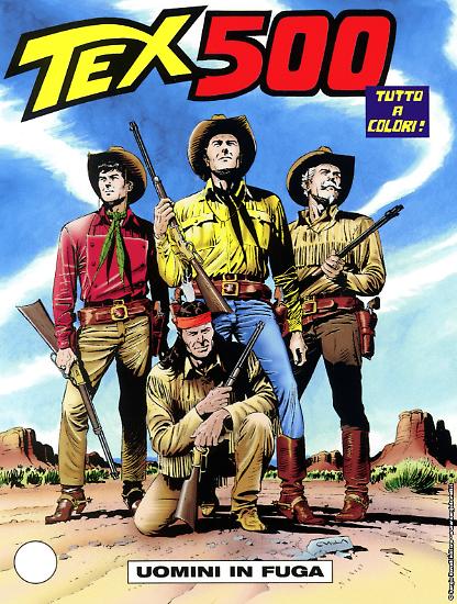 La copertina di Tex 500, firmata da Claudio Villa