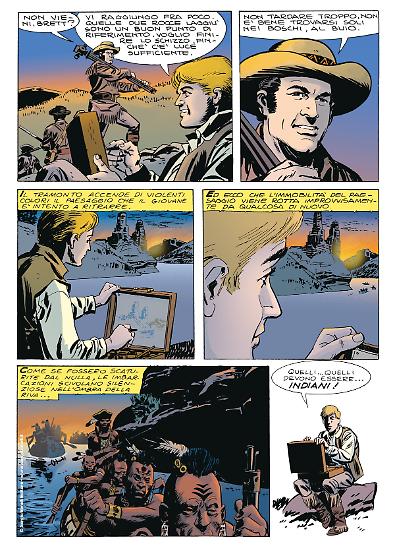 Storia del West, un esempio dell'inedita colorazione delle tavole.