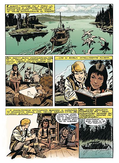 Storia del West, un esempio dell'inedita colorazione delle tavole.