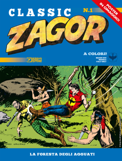 La copertina del primo numeri di Zagor Classic!