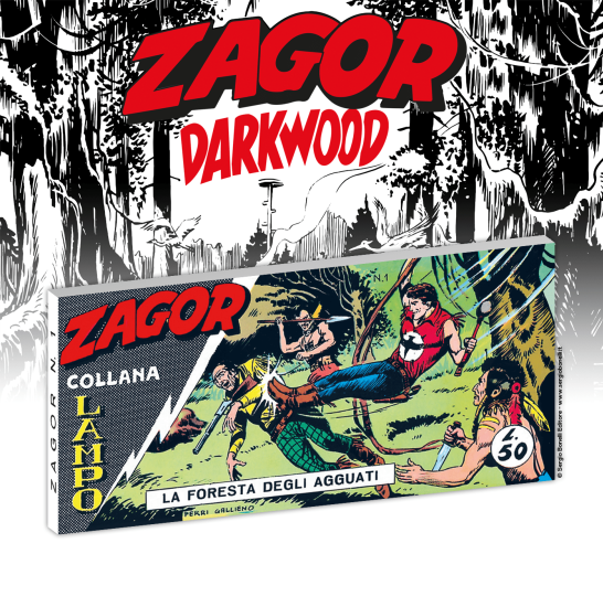 L'edizione anastatica della prima striscia dello Spirito con la Scure, la troverete solo nello Zagor Darkwood Box!