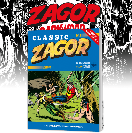 Il primo numero di Zagor Classic in versione regular da edicola.