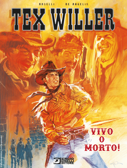 L'illustrazione originale di Massimo Carnevale che racchiude il volume "Tex Willer. Vivo o morto!".