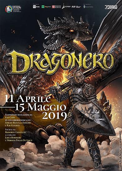 Il manifesto della mostra dedicata a Dragonero.