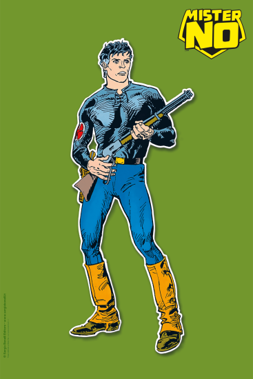 Celebriamo il ritorno in edicola di Jerry Drake con il poster in allegato al primo albo di Mister No - Le nuove avventure!