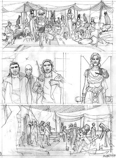 Uno studio di Nicola Genzianella per "La città dell'Uomo Nero", Dampyr n.231.