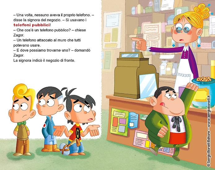 Due pagine dal libro "Bonelli Kids. Fuga da Campo Sventura".