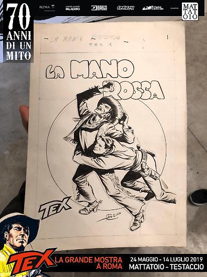 L'illustrazione originale per la copertina di "La mano rossa"