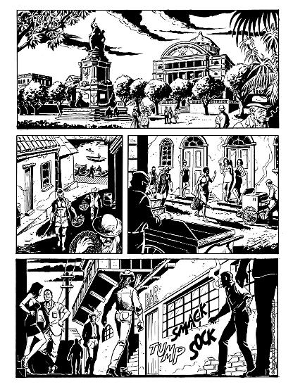 Una tavola da "Mister No ritorna", Mister No - Le nuove avventure n.1.